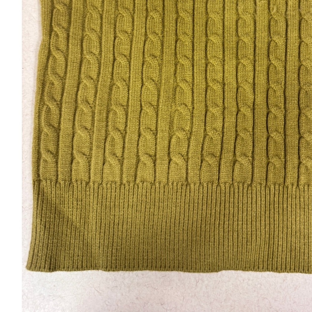 Truth by Republic Womens Cable Knit Short Sleeve Sweater Pear Green Size M - Picture 6 of 8